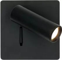 3W LED įleidžiamo montavimo sieninis šviestuvas - skaitymo lempa, juodas, 3000K, 25281