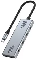 „Gembird UHB-CM-U310-C4-01“, 4 prievadų USB-C 3.2 (2 kartos) C tipo šakotuvas