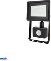 Kafler 20W LED prožektorius su judesio davikliu KASTEL, juodas, 6500K, IP65