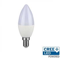 5,5W LED lemputė, žvakės formos, E14, 4000K, CREE LED chip, dimeriuojama