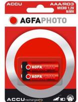 AgfaPhoto NiMh Micro 1000 mAh, įkraunama baterija, AAA, nikelio-metalo hidridas (NiMH), 1,2 V, 2 vnt., 1000 mAh