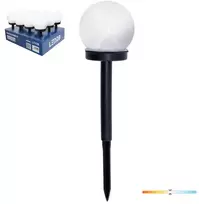 0,06W LED įsmeigiamas šviestuvas su saulės baterija SPHERE G2, juodos/baltos sp., 4000K, IP44