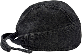 Juoda kepuraitė - skarelė, džinsinė bandana universali.