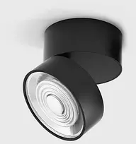 Lubinis šviestuvas 7W LED paviršinis šviestuvas SOL SURF MINI, juodas, 3000K, 45°