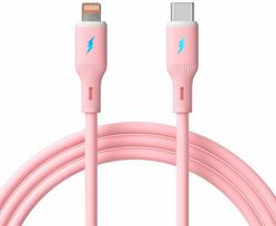 AKYGA USB laidas AK-USB-71 USB type C m / Lightning m ver. 2.0 30W 1m Rožinė silikonas