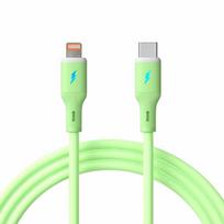 AKYGA USB laidas AK-USB-73 USB type C m / Lightning m ver. 2.0 30W 1m Žalias silikoninis