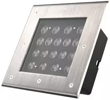 18W LED įleidžiamas į žemę lauko šviestuvas INGROUND SQUARE, juodas, 4000K, 45°, IP67