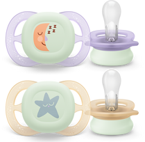 „Philips Avent“ – „Ultra Start“, 0–2 mėn., naktinis, šviesiai rožinis / šviesiai geltonas