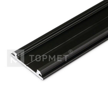 3m LED juostos profilis ARC12 CD/U5, lankstus, juodai dažytas