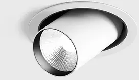 12W LED įleidžiamo montavimo šviestuvas TUB M OUT, baltas, 3000K, 50°