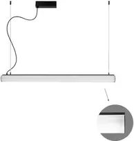 29W LED linijinis pakabinamas šviestuvas TUBE, juodas, 4000K, 900mm, 3919-00090-4-B-N