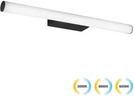 Sieninis šviestuvas 14W LED sieninis veidrodžio šviestuvas LENORA, baltos/juodos sp., 3000/4000/6000K, IP44, 4352700