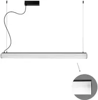 39W LED linijinis pakabinamas šviestuvas TUBE, juodas, 4000K, 1200mm, 3919-00120-4-B-N