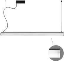 58W LED linijinis pakabinamas šviestuvas TUBE, juodas, 4000K, 1800mm, dimeriuojamas, 3919-00180-4-B-D1