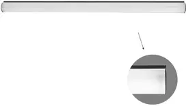 48W LED linijinis paviršinis šviestuvas TUBE, juodas, 4000K, 1500mm, 3919-01150-4-B-N