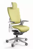 Unique Biuro kėdė Wau 2 BL410 audinys garstyčių/baltas