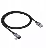 USB laidas Akyga AK-USB-74 USB-A į USB-C kampuotas USB 2.0 60 W 1 m su apvalkalu (AK-USB-74)