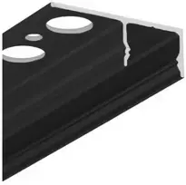 LED juostos profilis UNI-TILE12 C PLUS, 180 laipsnių, juodai anoduotas, 3m