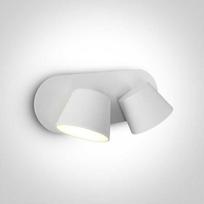 Sieninis šviestuvas 2x6W LED skaitymo lempa, balta, 3000K, 65740A/W/W