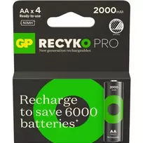 GP „Gold Peak Industries Recyko Pro AA“ NiMH baterijos, 4 vnt. pakuotėje – „Mignon“ (AA) (201243)