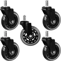 Geko Guminiai kėdės ratukai 75 mm 45 kg – 5 vnt. (12) (5903418305598)