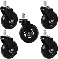 Geko Guminiai kėdės ratukai juodi 75mm 45kg - 5 vnt. (12) (5903418305581)