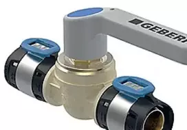 Geberit Rutulinis čiaupas pres Flowfit 20 mm su trumpa rankena