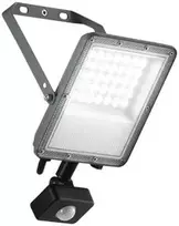 30W LED prožektorius su judesio davikliu ESUS, sidabro sp., CCT, IP54