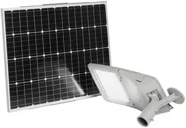 40W LED gatvės šviestuvas su saulės baterija FEBO, sidabro sp., 4000K, IP65