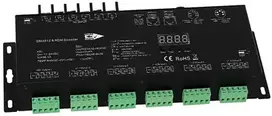 DMX valdiklis, 24 kanalų, pastovios įtampos, 4A, DC 12/24, 24x(48–96 W), 24x4A