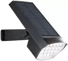 1,8W LED fasado šviestuvas su saulės baterija IRIS, juodas, CCT, IP54