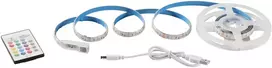 LED juostos komplektas, RGB, IP65, 2m, su USB jungtimi ir nuotolinio valdymo pultu