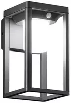 Sieninis šviestuvas 2,5W LED sieninis lauko šviestuvas su judesio davikliu ir saulės baterija KYOTO, antracito sp., 4000K, IP44