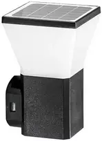 Sieninis šviestuvas 3W LED sieninis fasado šviestuvas su saulės baterija ir judesio davikliu MAEVE, antracito sp., CCT, IP54
