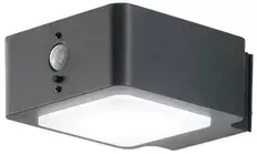 Sieninis šviestuvas 3W LED sieninis fasado šviestuvas su saulės baterija ir judesio davikliu TED, antracito sp., 4000K, IP54