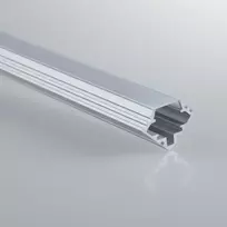 LED kampinis profilis su dangteliu ir užbaigimais NEWYORK, sidabro sp., 2m