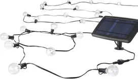 LED girlianda su saulės baterija PICNIC, juoda, 25xE12, 7.6m