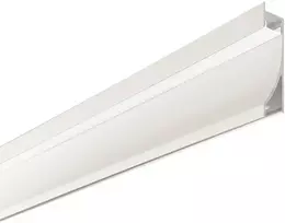 LED grindjuostės profilis su dangteliu ir užbaigimais MOP, baltas, 2m