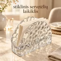 „Krištolo burbulai“ stiklinė servetėlių laikyklė