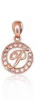 Diamond Sky Jewelry Auksinis raidės pakabukas su cirkoniais „P“