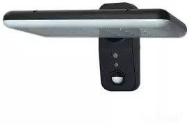 Sieninis šviestuvas 15W LED sieninis lauko šviestuvas su saulės baterija ir judesio davikliu PHOENIX G2, juodas, 3000/4000K, IP65