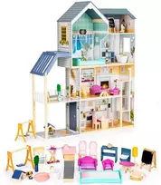 Lėlių namas EcoToys Maya Residence, įvairių spalvų