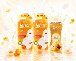 Skalbinių minkštiklio rinkinys Lenor Gold Orchid Vanilia 2 x 1,25 l + kvapniosios perlai 195 g