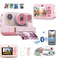 Vaikiškas fotoaparatas su momentine Bluetooth spauda ir žaidimais