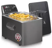 Fritel Turbo SF 4551M, gilaus kepimo gruzdintuvė, 5 L, 190 °C, 5 asm., vienkartinė, antracito spalvos