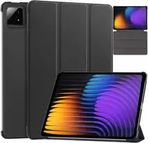 Planšetinio kompiuterio dėklas 4kom.pl Smart, skirtas Xiaomi Pad 7 / Pad 7 Pro 11 / Xiaomi Pad 7 Pro, juodas - apsauginis su stovu