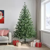 Dirbtinė Sulankstoma Kalėdų Eglutė 210 cm PVC ir metalas Žalia