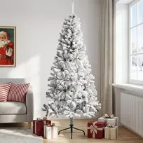 Dirbtinė Kalėdų eglutė 210 cm PVC ir Plienas Žalia ir balta