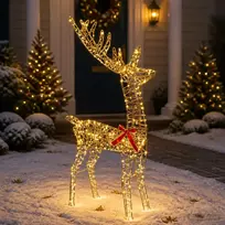 3D Kalėdų elnias LOVIISA 300 LED Šilta balta 70 x 26 x 128 cm