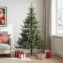 Dirbtinė Sulankstoma Kalėdų Eglutė 210 cm PVC ir metalas Žalia